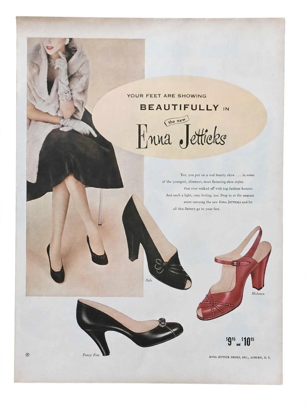 Vintage Enna Jettick's Shoes Red Art Print